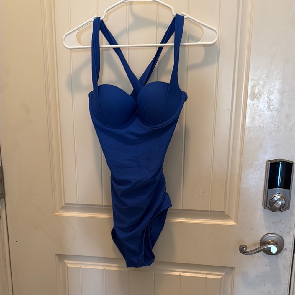 Old Navy Women's Blue One-Piece Swimsuit